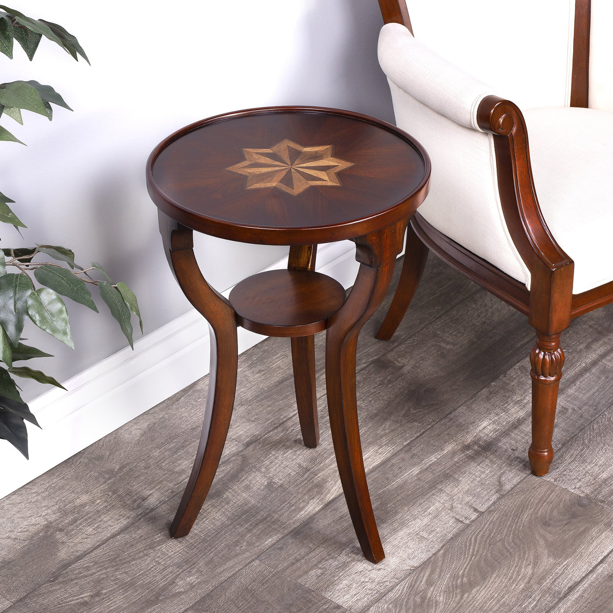 Butler Specialty Traditional Cherry Round Accent Table Accent Tables Butler Specialty