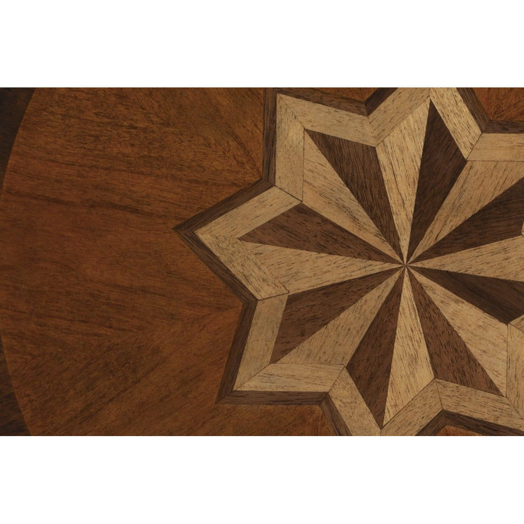 Butler Specialty Traditional Olive Ash Burl Brown Round Accent Table Accent Tables Butler Specialty