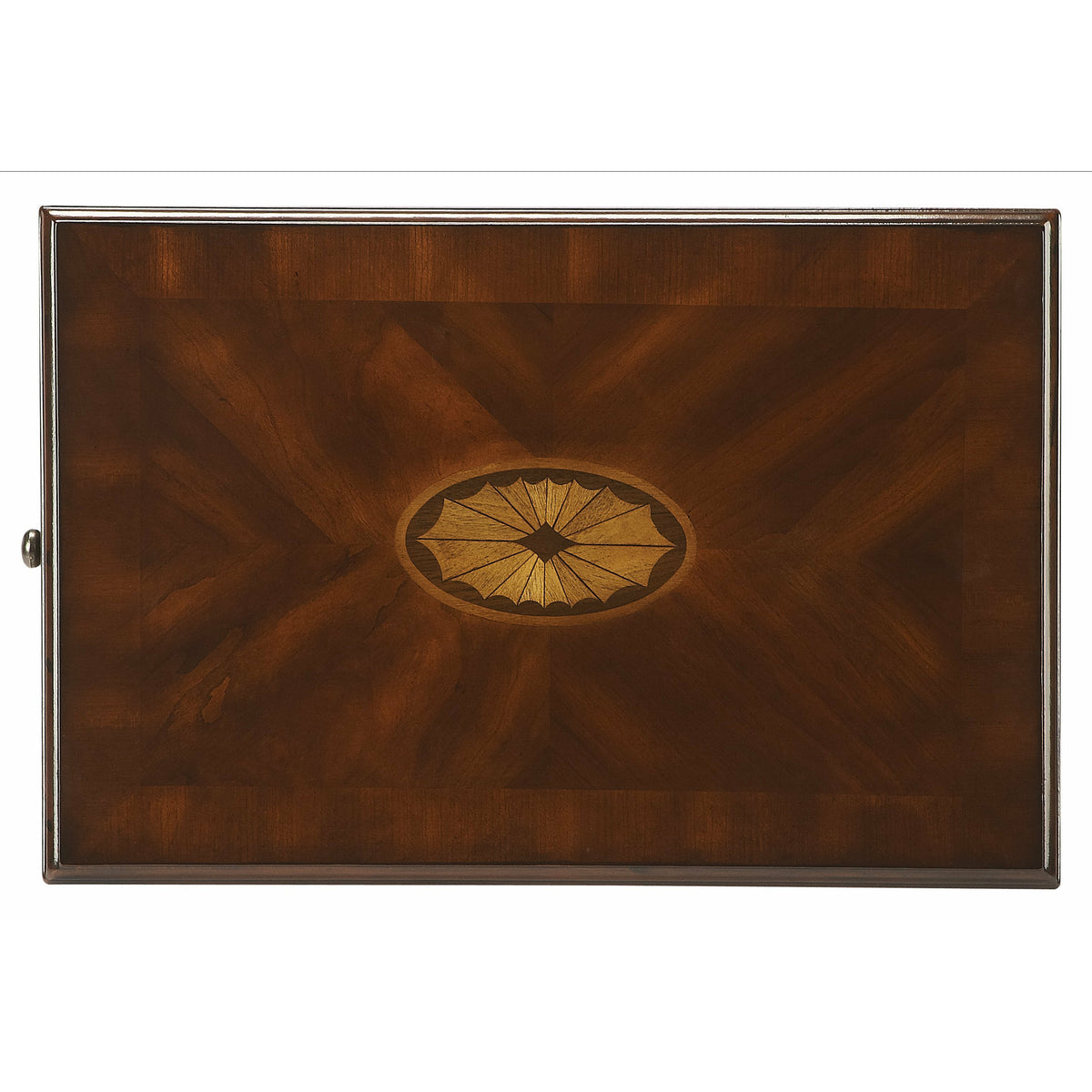 Butler Specialty Traditional Rectangular Medium Brown Olive Ash Burl Side Table Accent Tables Butler Specialty