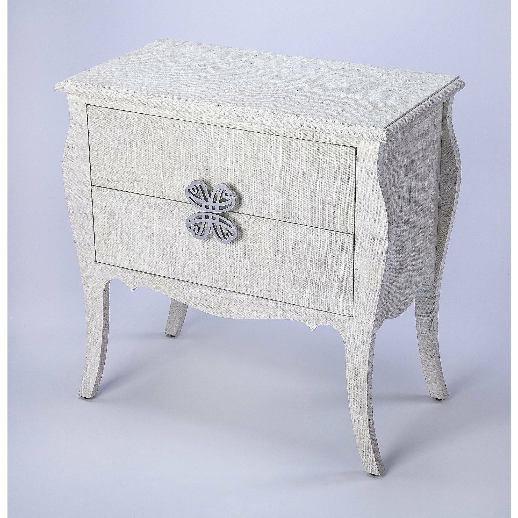 Butler Specialty Transitional Rectangular Off White Raffia 2 Drawers Accent Chest Chests/Cabinets Butler Specialty