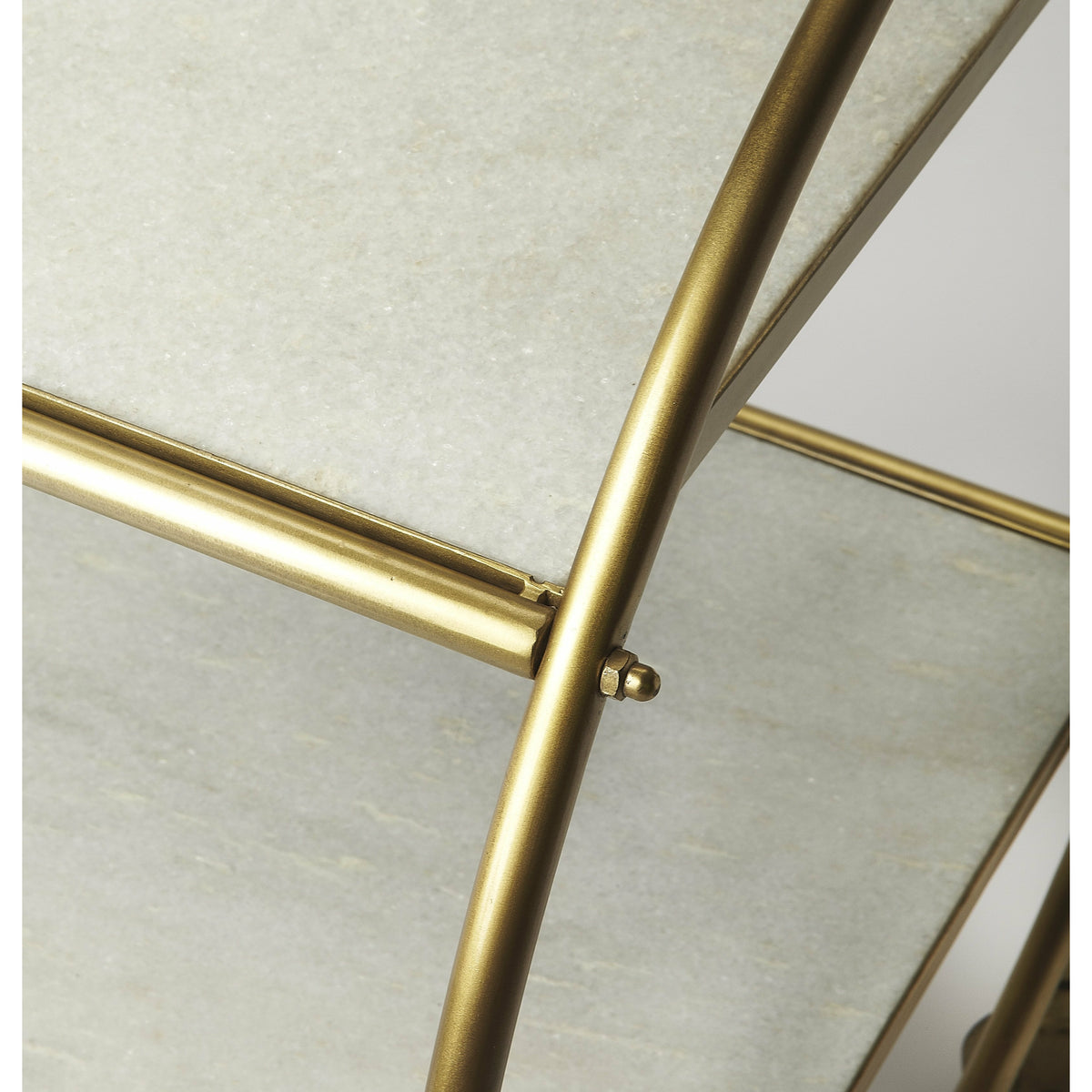 Butler Specialty Stylish Modern Rectangular Marble And Gold Metal Serving Table Serving Tables Butler Specialty