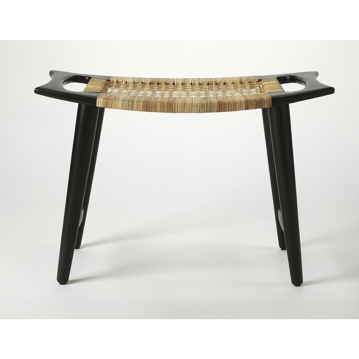 Butler Specialty Modern Rectangular Black Mango Wood Stool Benches Butler Specialty