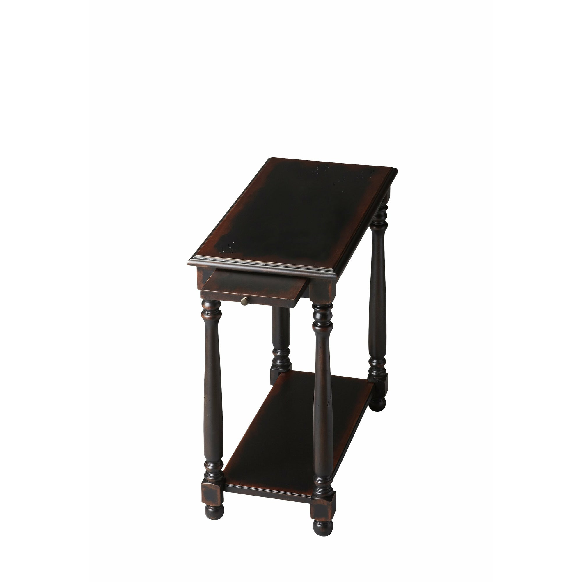 Butler Specialty Transitional Rectangular Midnight Rose Black Chairside Table Chairside Chests Butler Specialty