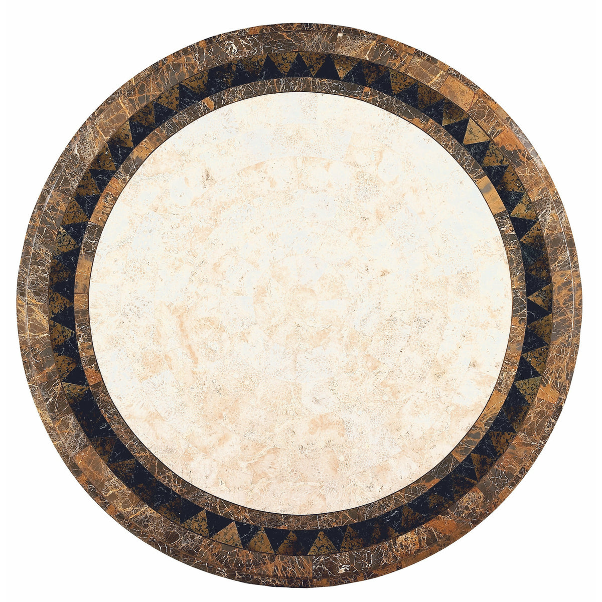 Butler Specialty Traditional Fossil Stone Top Round Foyer Table Foyer Tables Butler Specialty