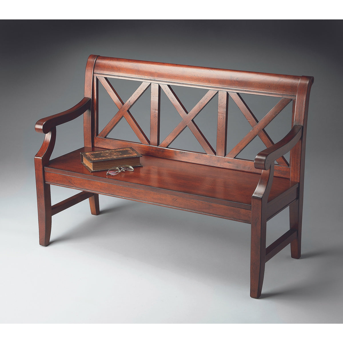 Butler Specialty Rectangular Dark Brown Cherry Bench Benches Butler Specialty