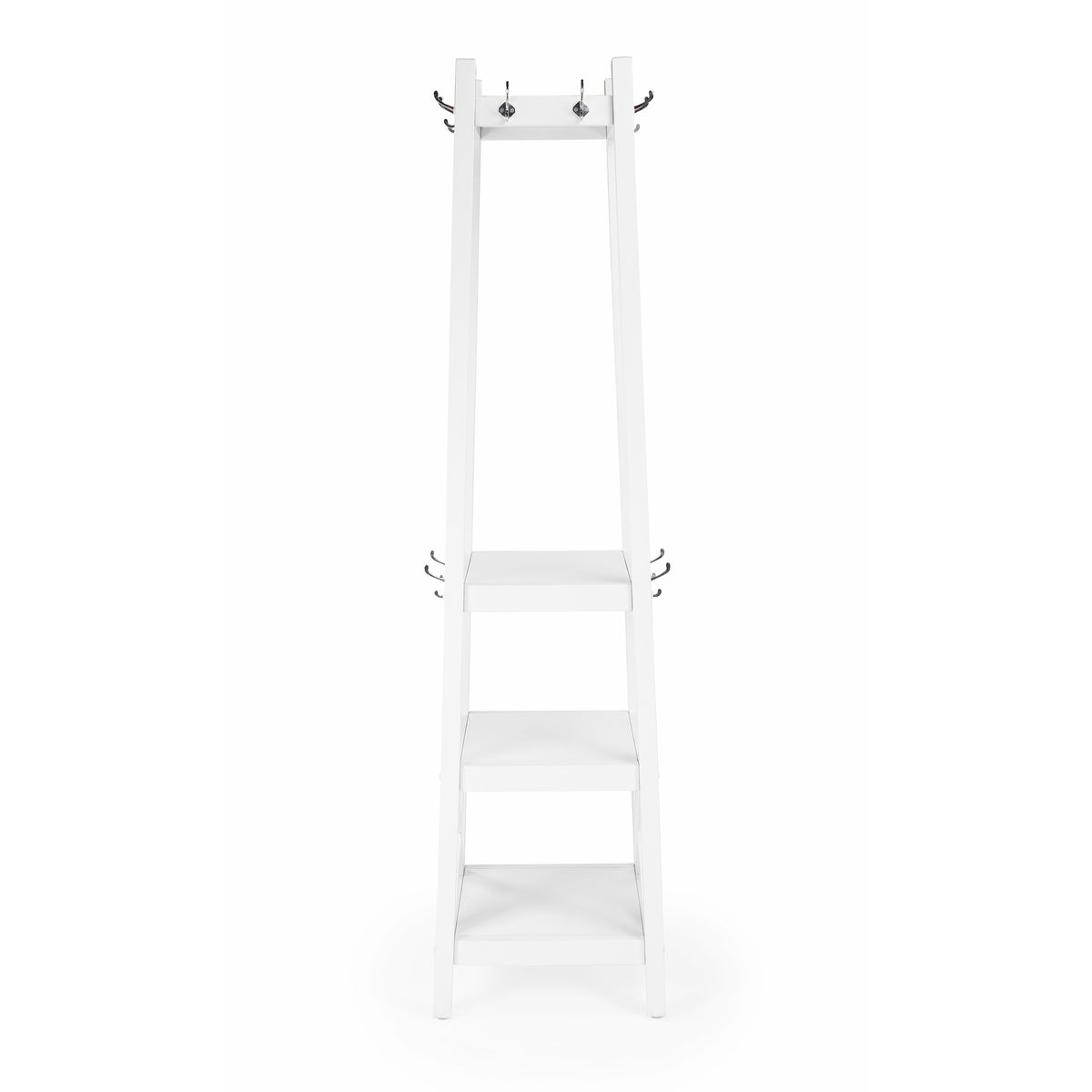 Butler Specialty Rectangular White Coat Rack With Shelves Costumers/Hall Trees Butler Specialty