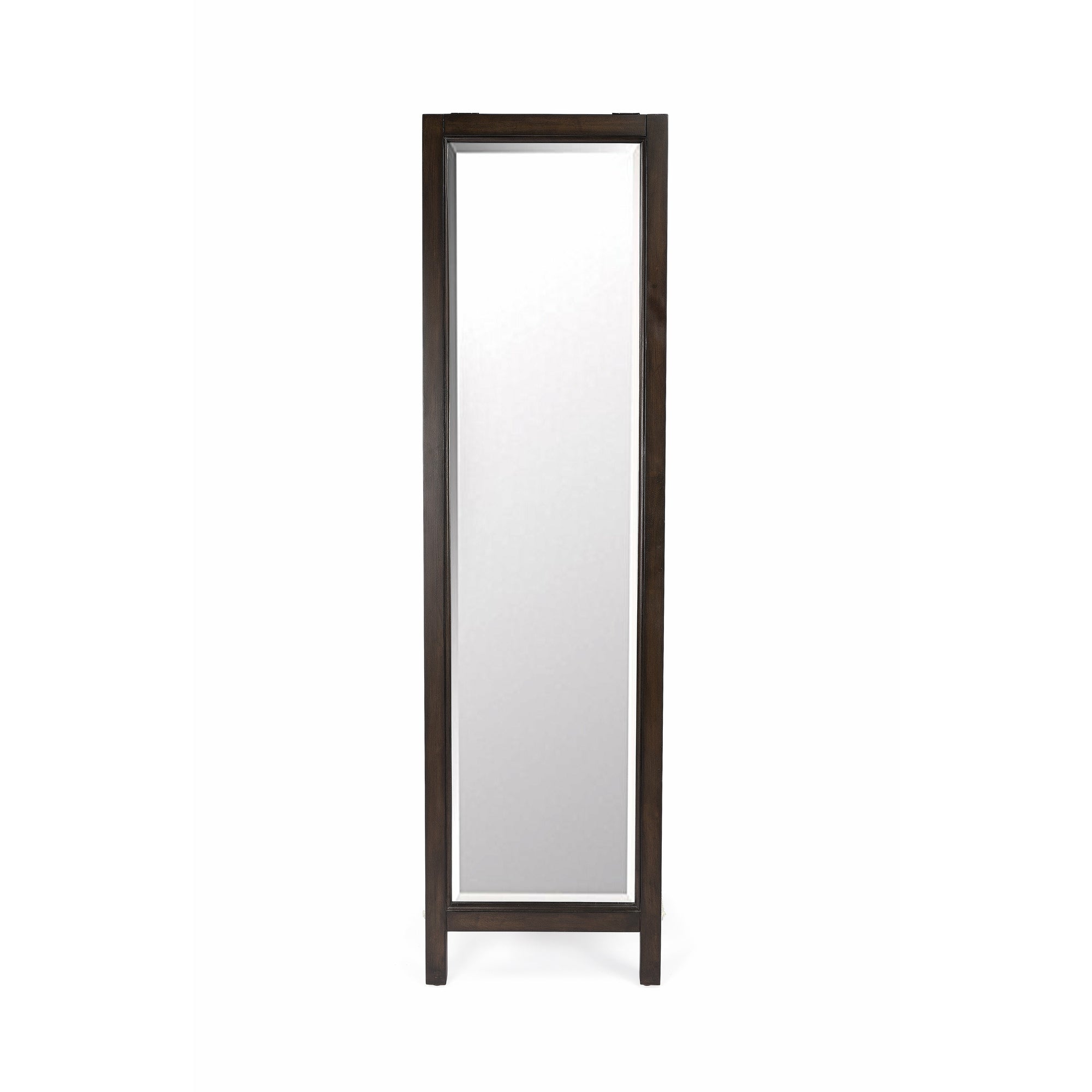 Butler Specialty Versatile Rectangular Dark Brown Wood Mirror With Shelves Mirrors Butler Specialty