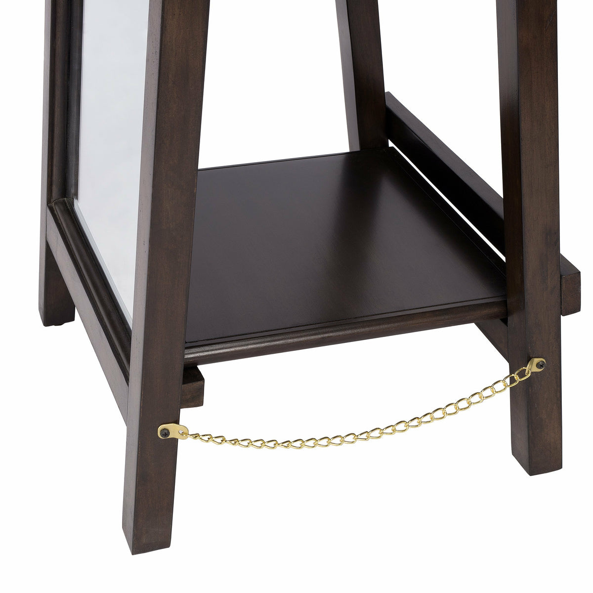 Butler Specialty Versatile Rectangular Dark Brown Wood Mirror With Shelves Mirrors Butler Specialty