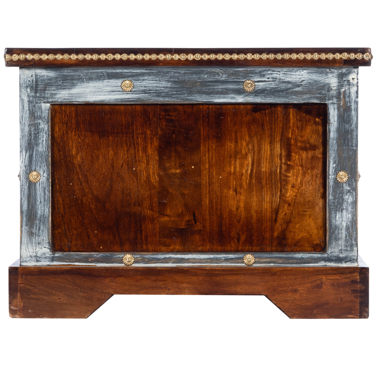 Butler Specialty Traditional Rectangular Medium Brown Wood Hand Painted Storage Coffee Table Cocktail Tables Butler Specialty