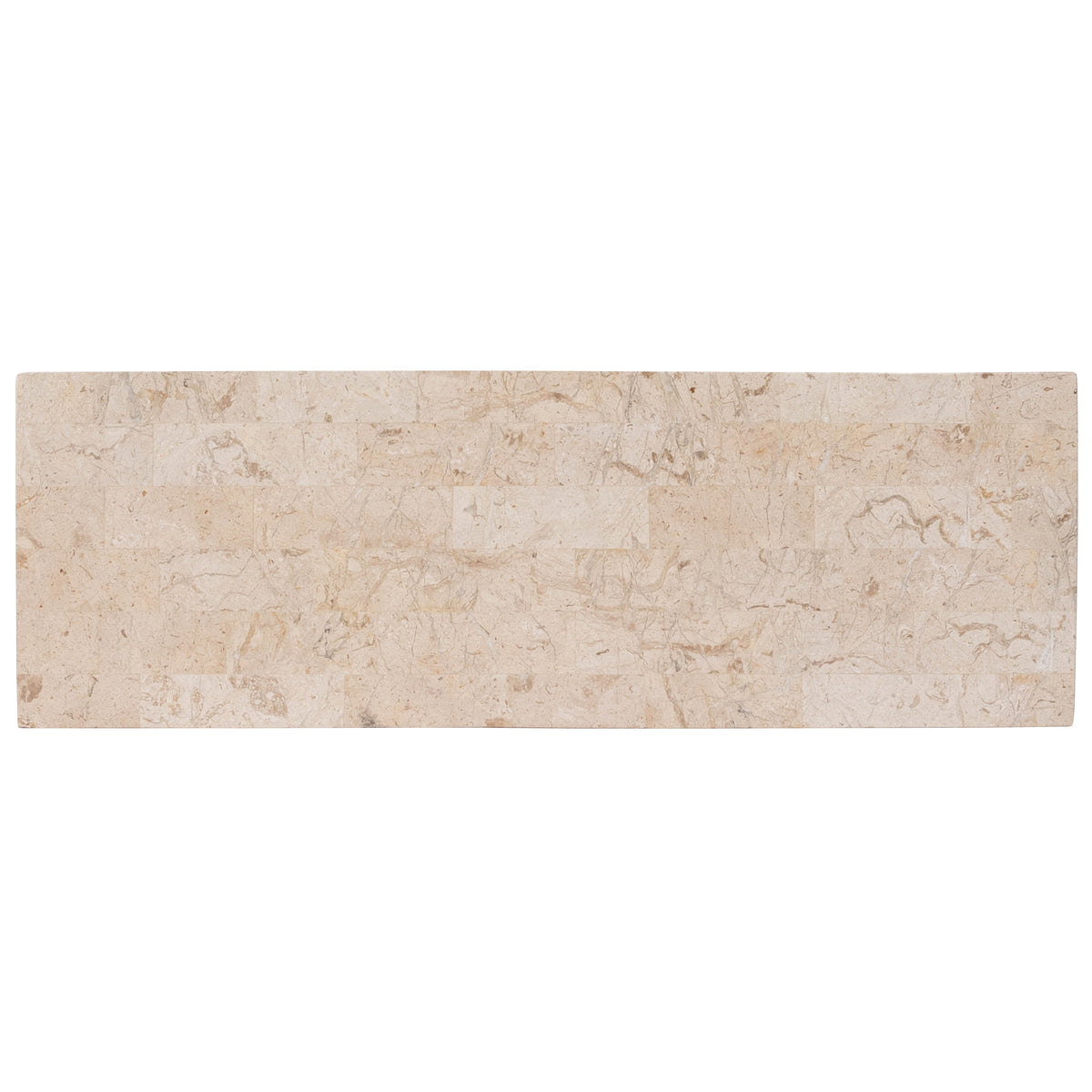 Butler Specialty Modern Rectangular Fossil Stone Top Gold Metal Console Table Consoles/Sofa Tables Butler Specialty