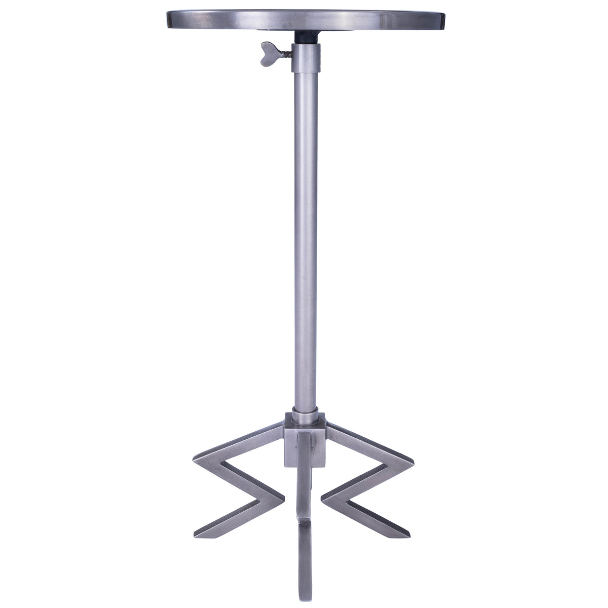 Butler Specialty Modern Round Silver Metal Marble End Table Accent Tables Butler Specialty