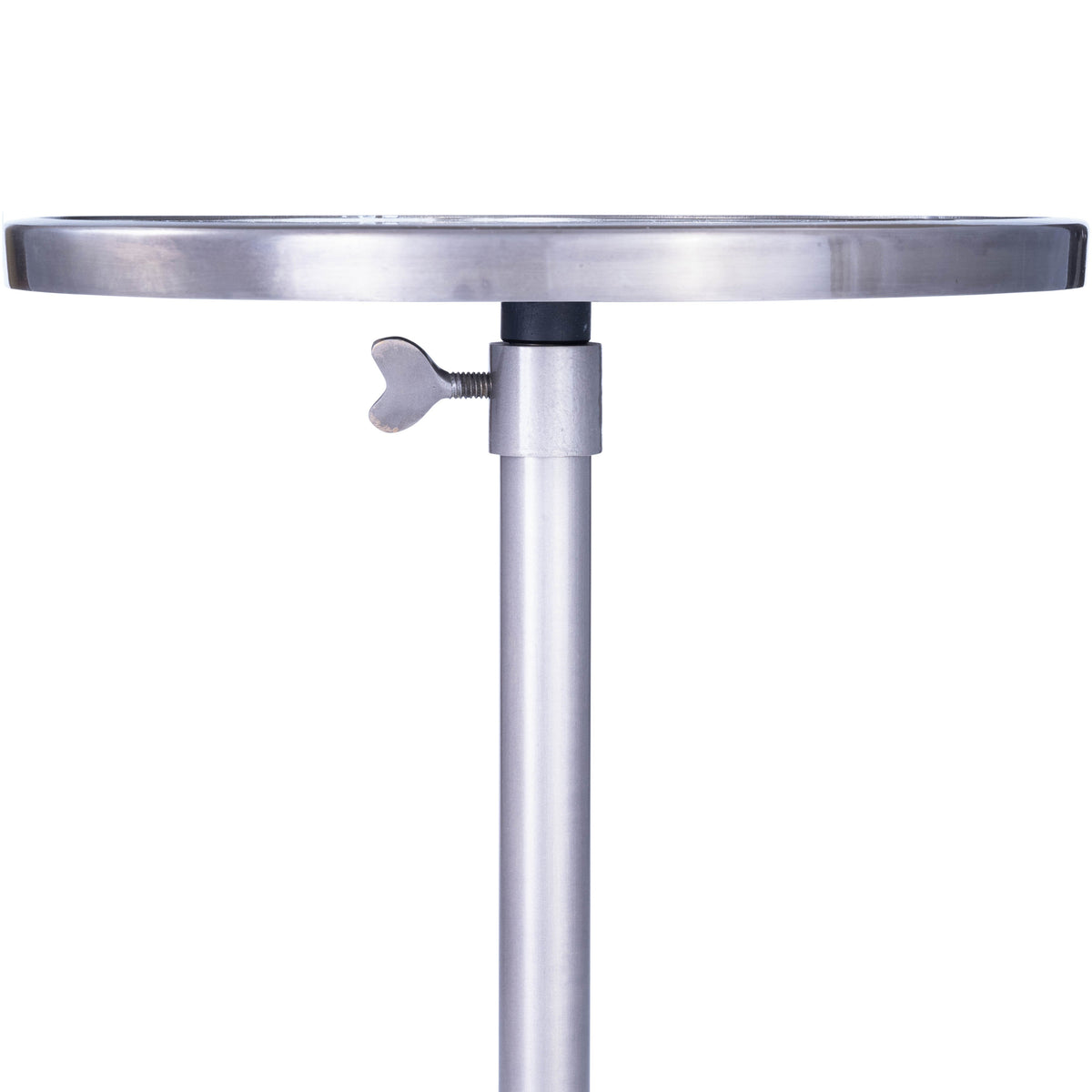 Butler Specialty Modern Round Silver Metal Marble End Table Accent Tables Butler Specialty