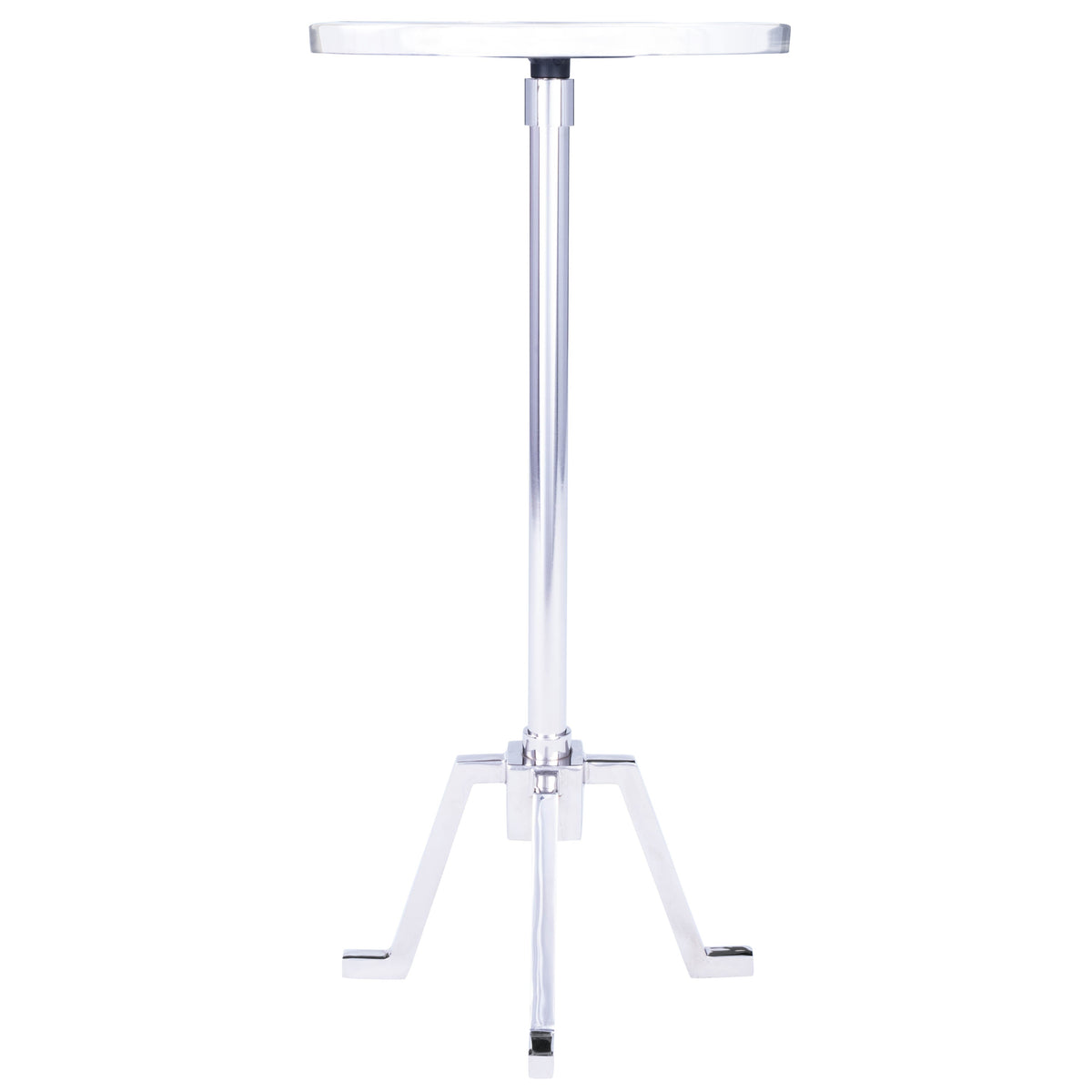 Butler Specialty Modern Round Silver Granite Metalworks End Table Accent Tables Butler Specialty