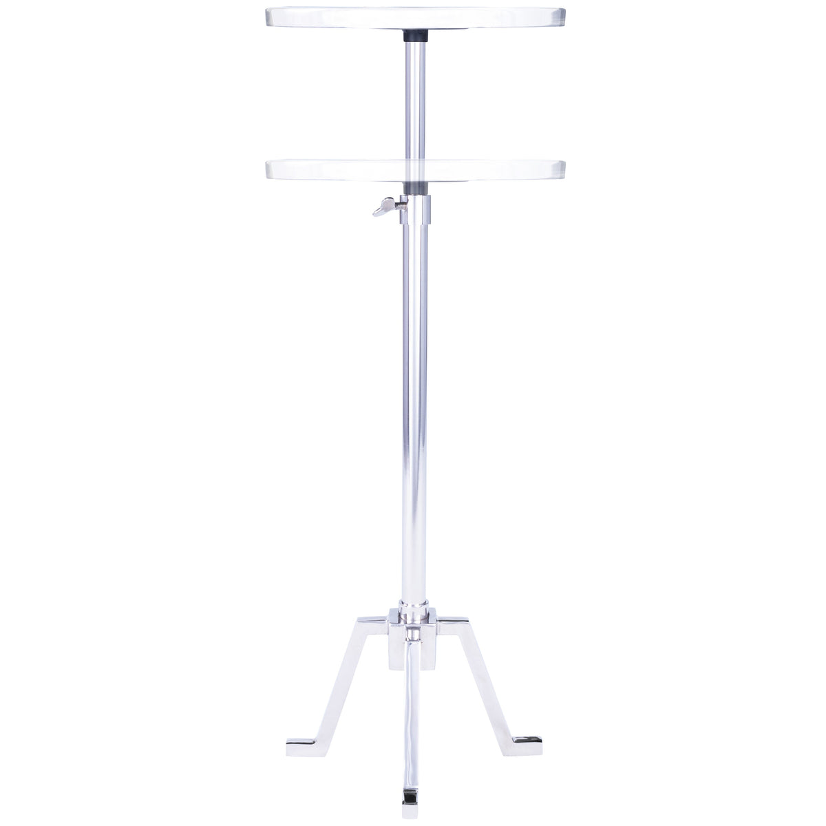 Butler Specialty Modern Round Silver Granite Metalworks End Table Accent Tables Butler Specialty