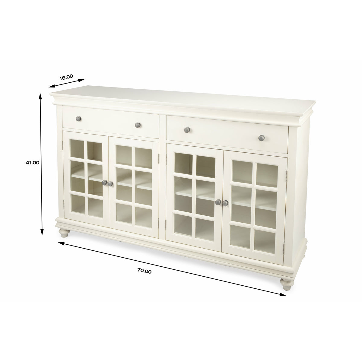 Butler Specialty Transitional Rectangular White Wood Sideboard Chests/Cabinets Butler Specialty