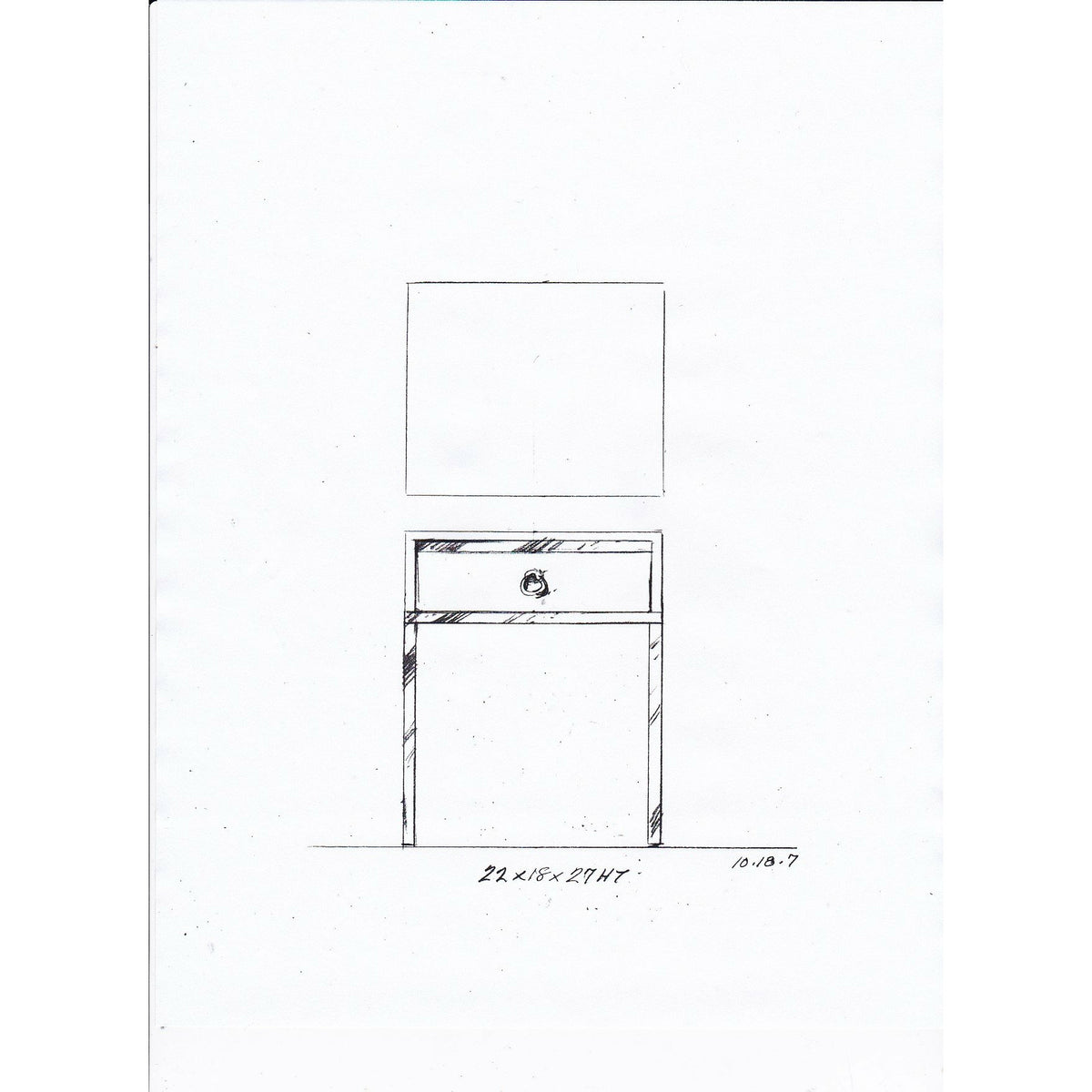 Butler Specialty Modern Rectangular White Gold Drawer End Table Accent Tables Butler Specialty