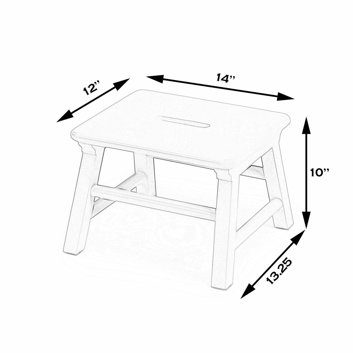 Butler Specialty Traditional Rectangular White Step Stool Step Stool Butler Specialty