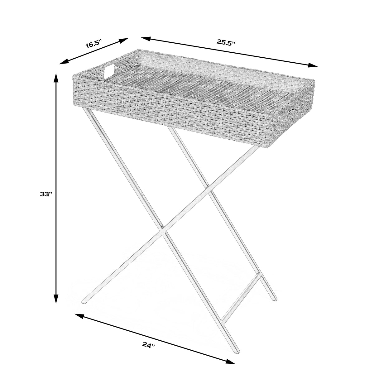 Butler Specialty Dark Brown Rattan Rectangular Traditional Tray Table Chests/Cabinets Butler Specialty