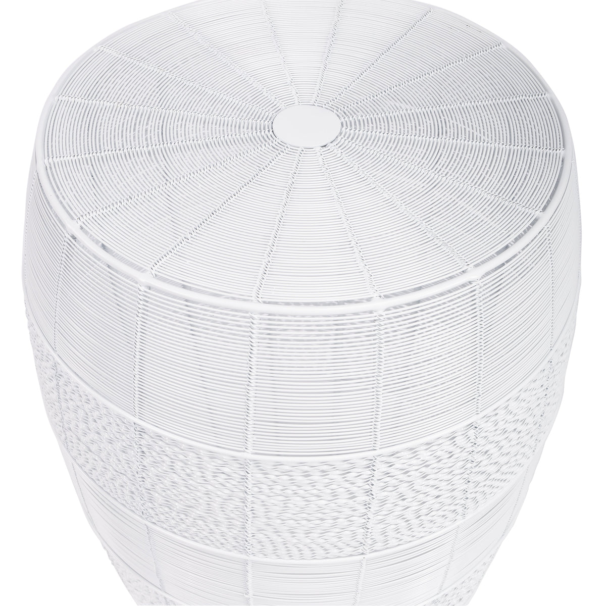 Butler Specialty Modern Round White Metal End Table Accent tables Butler Specialty