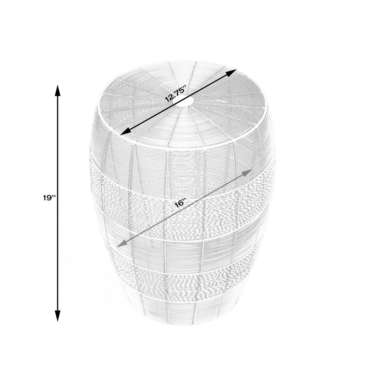 Butler Specialty Modern Round White Metal End Table Accent tables Butler Specialty